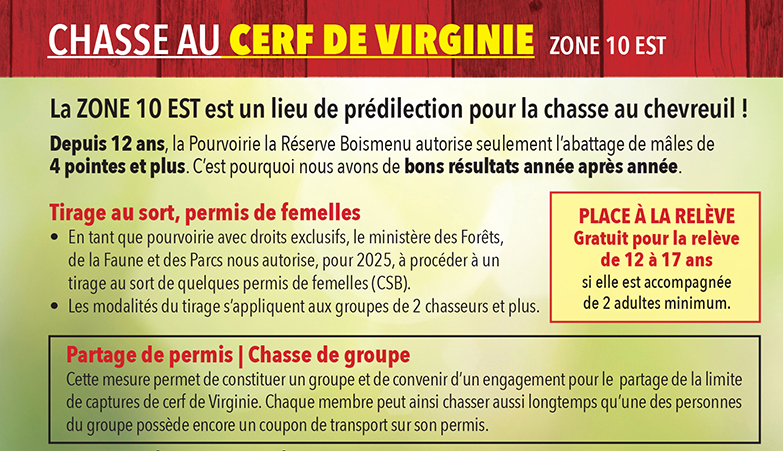 Chasse au cerf de Virginie
