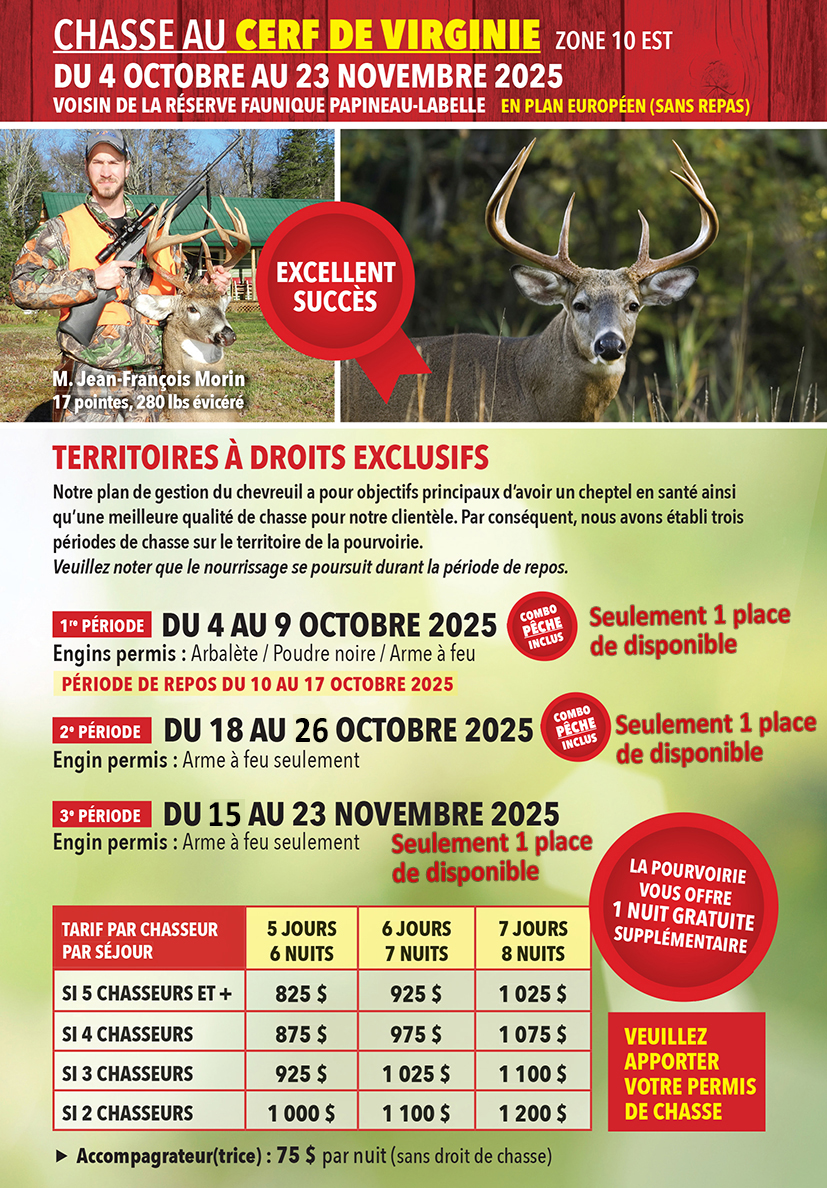 Chasse au cerf de Virginie