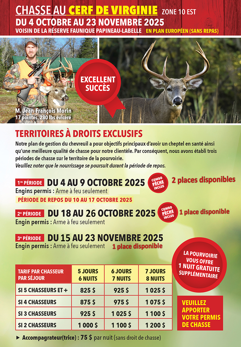 Chasse au cerf de Virginie