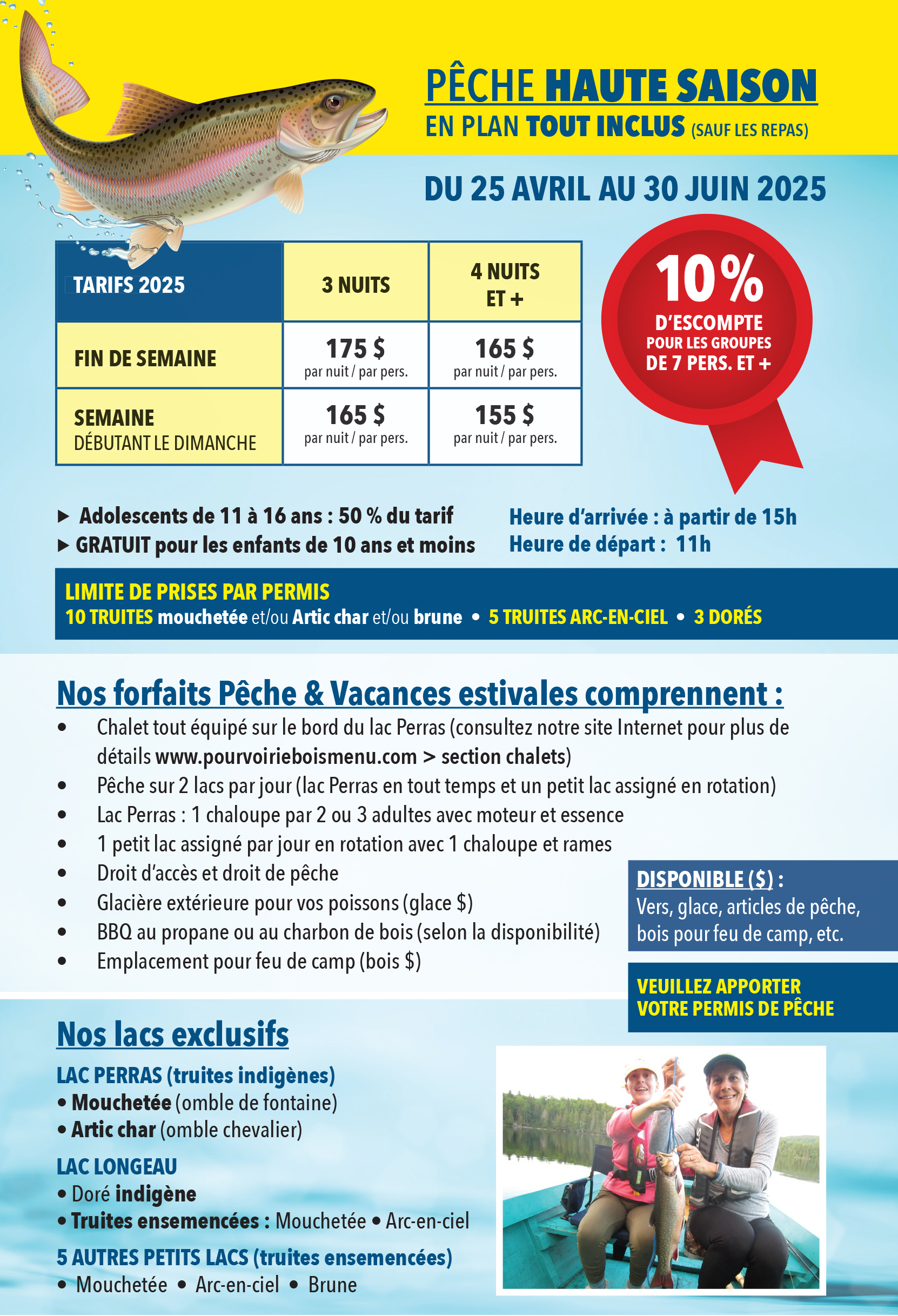 Pêche haute saison